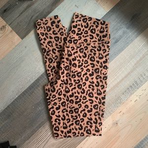 White Fox Active Leopard Print Leggings (S)